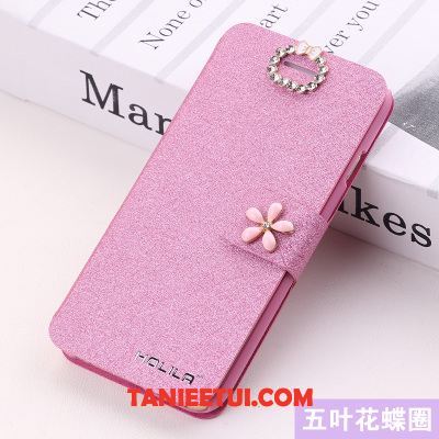 Etui iPhone Se Różowe Rhinestone Skórzany Futerał, Futerał iPhone Se Anti-fall Ochraniacz Telefon Komórkowy