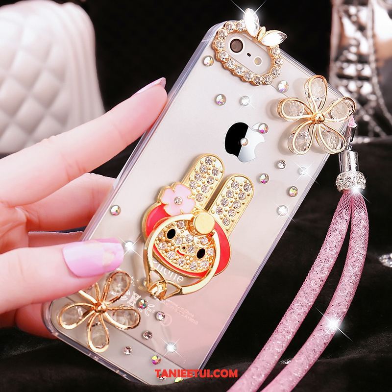 Etui iPhone Se Telefon Komórkowy Silikonowe Tendencja, Pokrowce iPhone Se Złoto Nowy Rhinestone