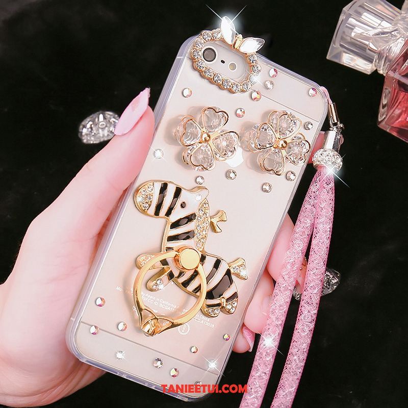 Etui iPhone Se Telefon Komórkowy Silikonowe Tendencja, Pokrowce iPhone Se Złoto Nowy Rhinestone