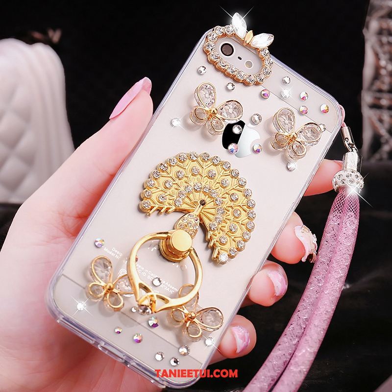 Etui iPhone Se Telefon Komórkowy Silikonowe Tendencja, Pokrowce iPhone Se Złoto Nowy Rhinestone