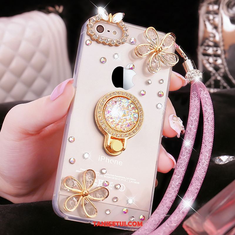 Etui iPhone Se Telefon Komórkowy Silikonowe Tendencja, Pokrowce iPhone Se Złoto Nowy Rhinestone