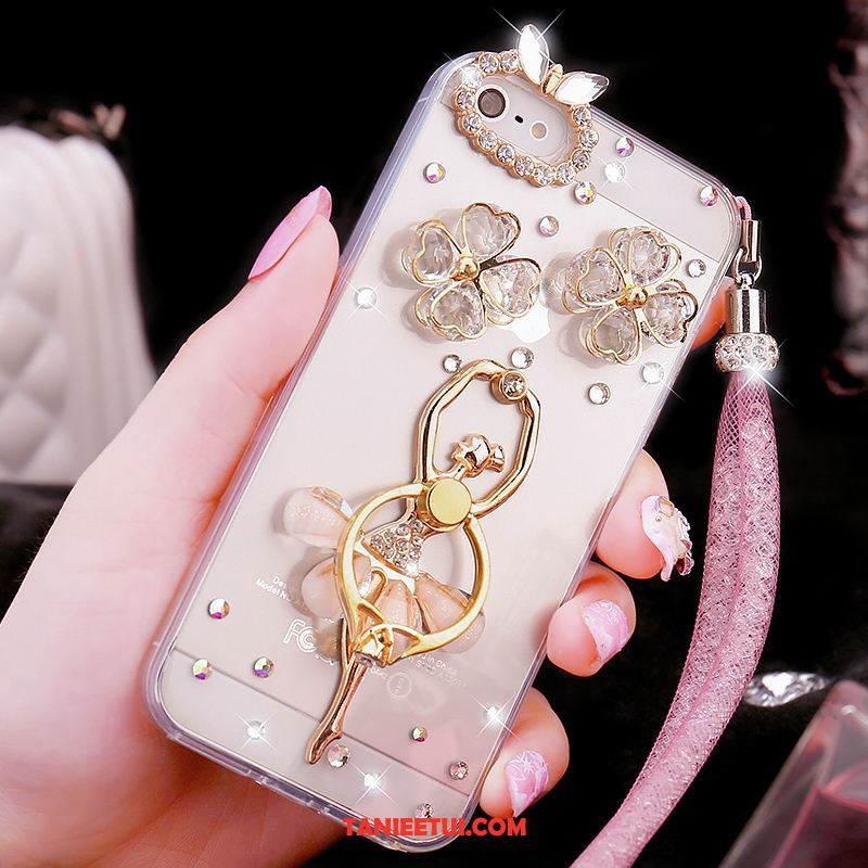 Etui iPhone Se Telefon Komórkowy Silikonowe Tendencja, Pokrowce iPhone Se Złoto Nowy Rhinestone