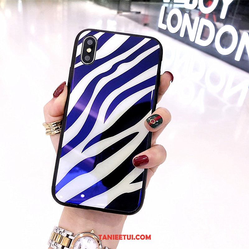 Etui iPhone X All Inclusive Anti-fall Purpurowy, Futerał iPhone X Wiszące Ozdoby Niebieski Modna Marka