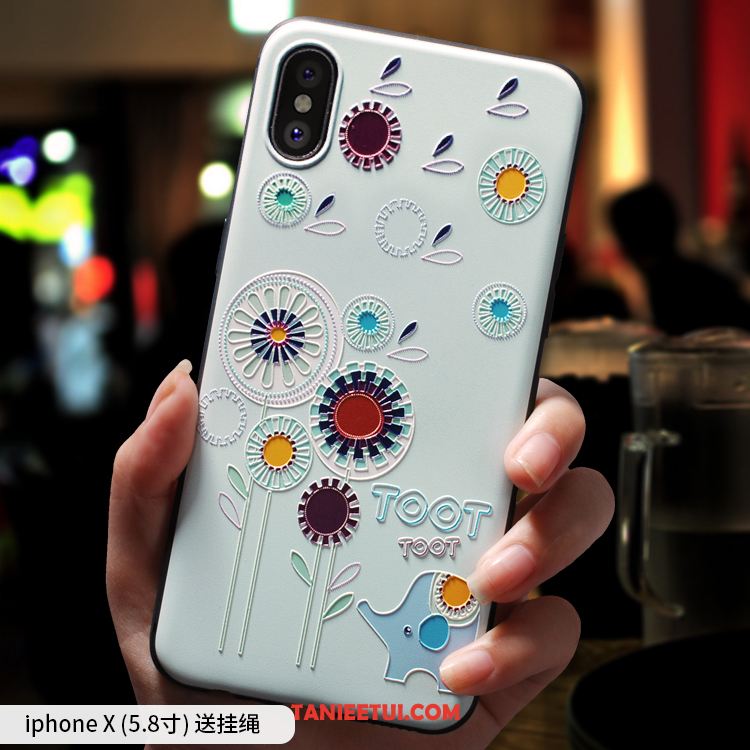 Etui iPhone X All Inclusive Kreatywne Piękny, Pokrowce iPhone X Modna Marka Silikonowe Wiatr