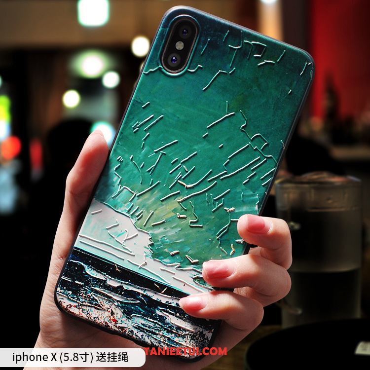 Etui iPhone X Czerwony Telefon Komórkowy Wiszące Ozdoby, Pokrowce iPhone X Anti-fall Osobowość Tendencja