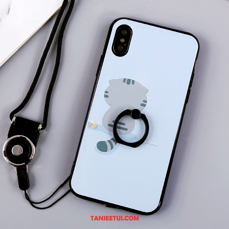 Etui iPhone X Klamra Ring Moda, Futerał iPhone X Wisząca Szyja Miękki Telefon Komórkowy