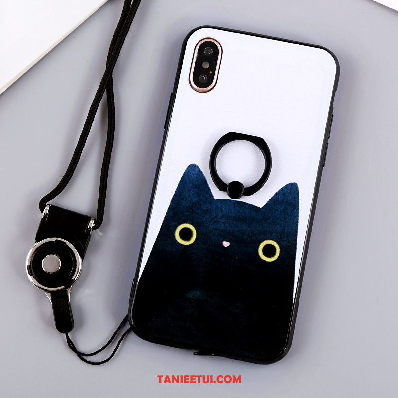 Etui iPhone X Klamra Ring Moda, Futerał iPhone X Wisząca Szyja Miękki Telefon Komórkowy