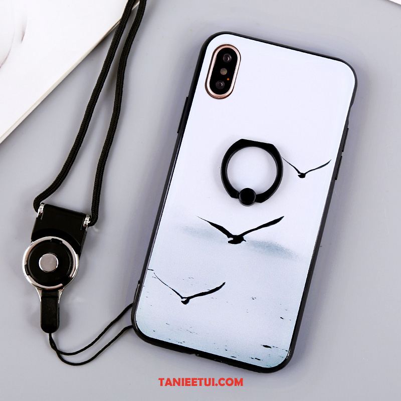 Etui iPhone X Klamra Ring Moda, Futerał iPhone X Wisząca Szyja Miękki Telefon Komórkowy