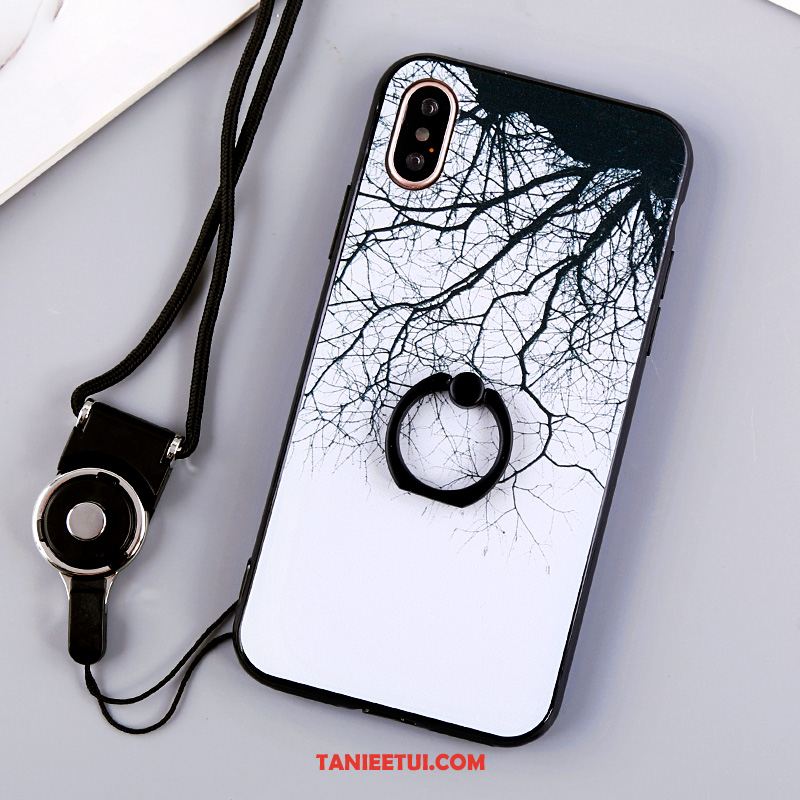 Etui iPhone X Klamra Ring Moda, Futerał iPhone X Wisząca Szyja Miękki Telefon Komórkowy