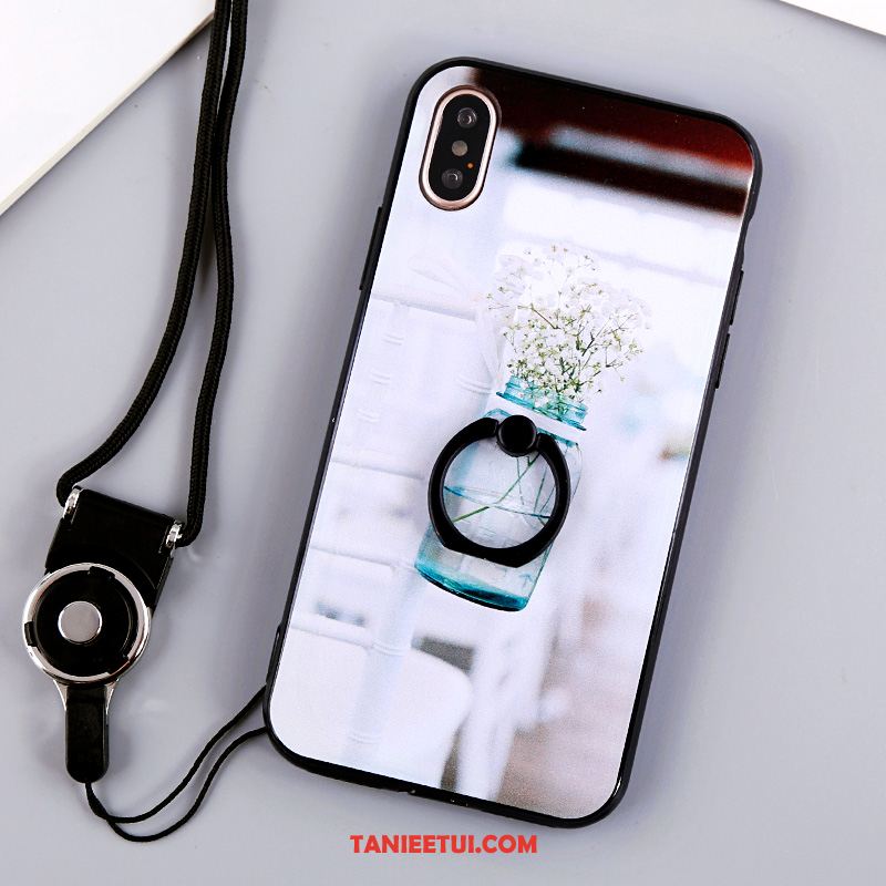 Etui iPhone X Klamra Ring Moda, Futerał iPhone X Wisząca Szyja Miękki Telefon Komórkowy