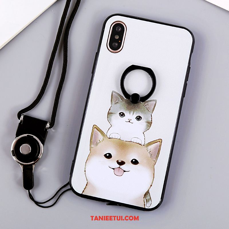 Etui iPhone X Klamra Ring Moda, Futerał iPhone X Wisząca Szyja Miękki Telefon Komórkowy