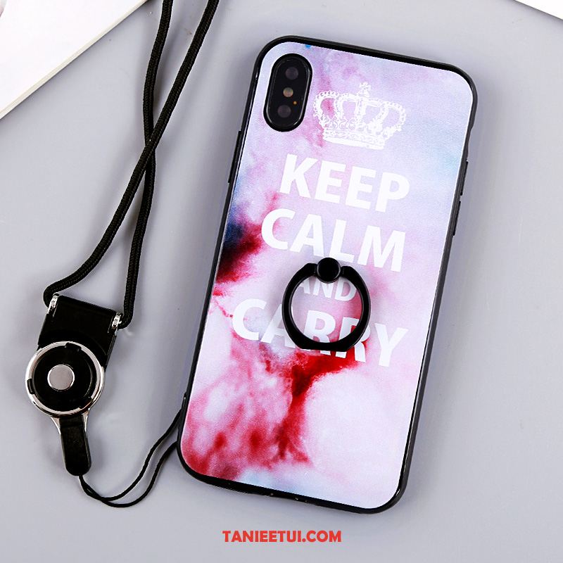 Etui iPhone X Klamra Ring Moda, Futerał iPhone X Wisząca Szyja Miękki Telefon Komórkowy