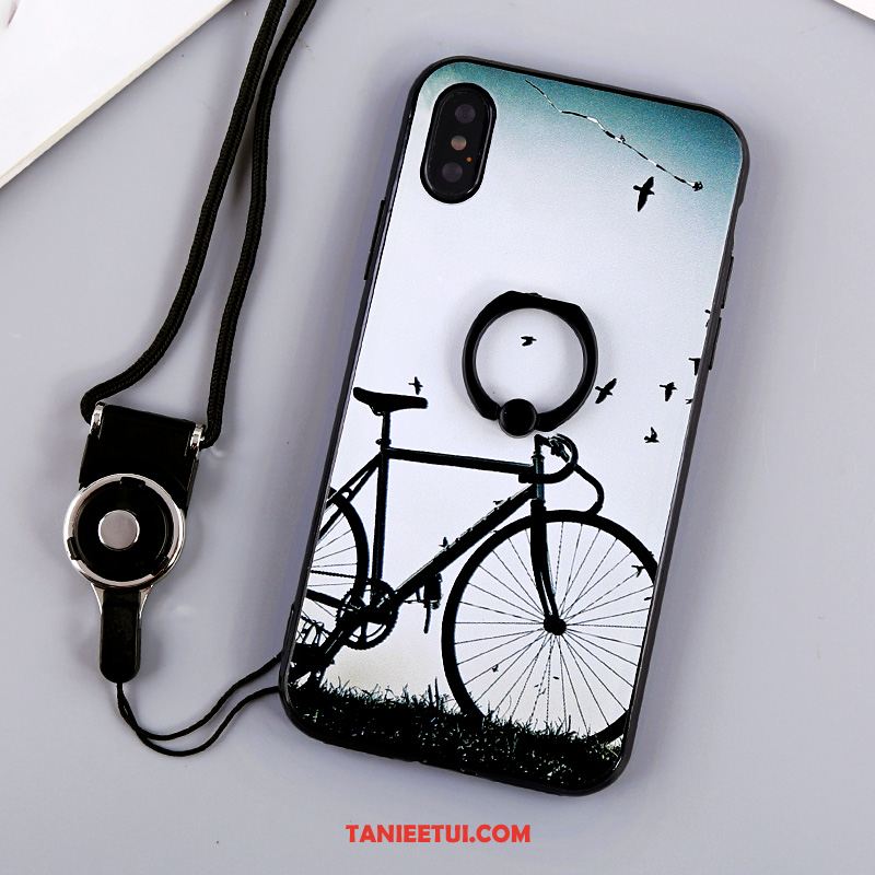 Etui iPhone X Klamra Ring Moda, Futerał iPhone X Wisząca Szyja Miękki Telefon Komórkowy