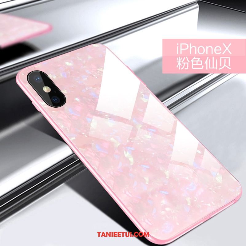 Etui iPhone X Silikonowe Osobowość Nowy, Obudowa iPhone X Modna Marka Kreatywne Różowe
