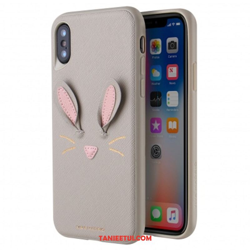 Etui iPhone X Telefon Komórkowy Bunny Modna Marka, Futerał iPhone X Anti-fall Nowy Szary