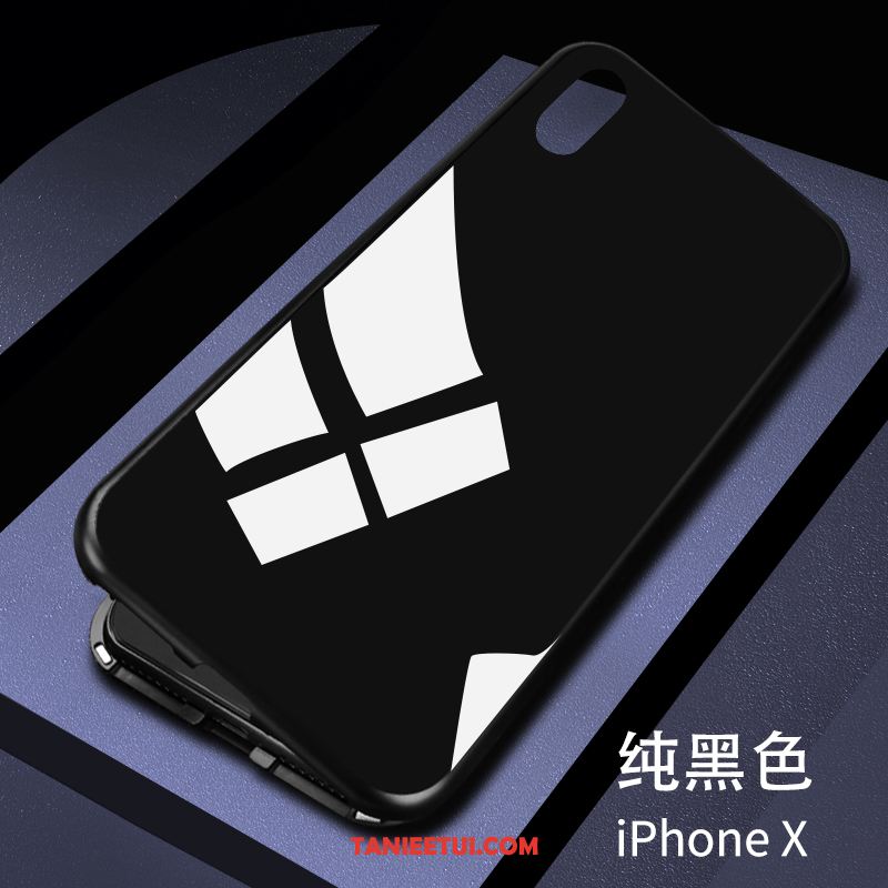 Etui iPhone X Telefon Komórkowy Magnetyzm Modna Marka, Futerał iPhone X Anti-fall Przezroczysty Szkło