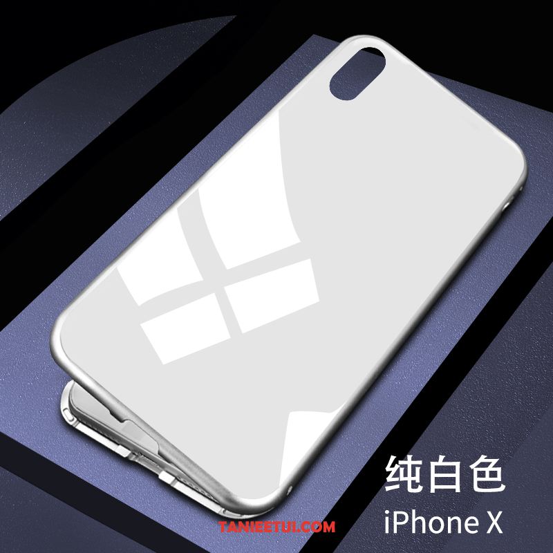 Etui iPhone X Telefon Komórkowy Magnetyzm Modna Marka, Futerał iPhone X Anti-fall Przezroczysty Szkło