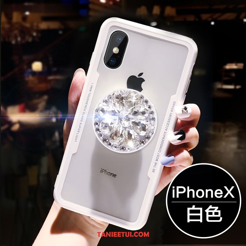 Etui iPhone X Wspornik Balon All Inclusive, Obudowa iPhone X Rhinestone Telefon Komórkowy Czarny