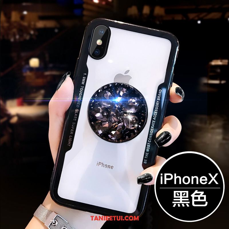 Etui iPhone X Wspornik Balon All Inclusive, Obudowa iPhone X Rhinestone Telefon Komórkowy Czarny