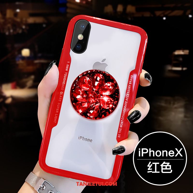 Etui iPhone X Wspornik Balon All Inclusive, Obudowa iPhone X Rhinestone Telefon Komórkowy Czarny