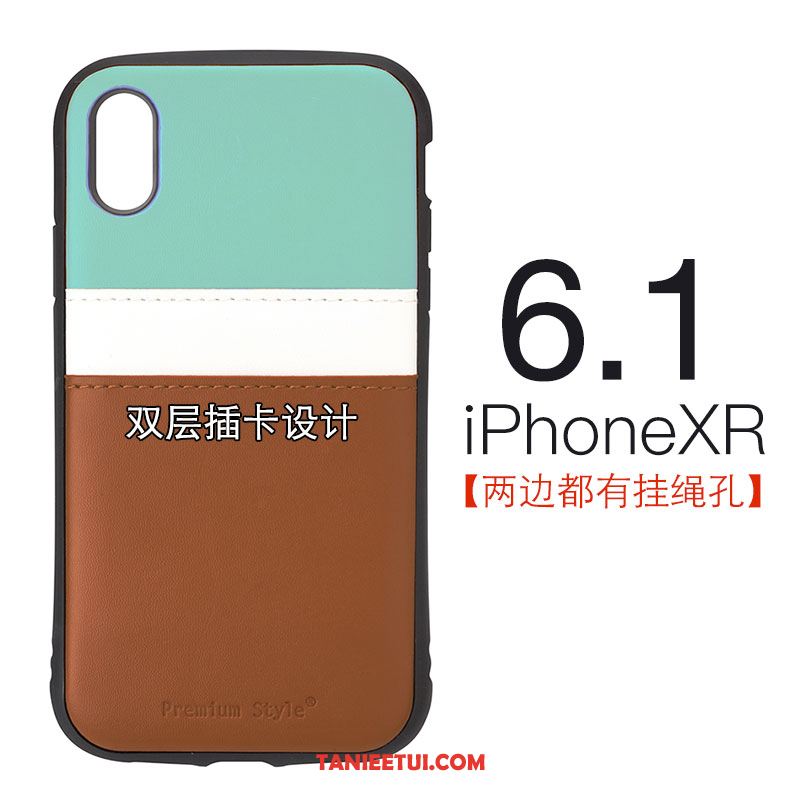 Etui iPhone Xr Ochraniacz Proste Oryginalne, Pokrowce iPhone Xr Karta Telefon Komórkowy Mieszane Kolory