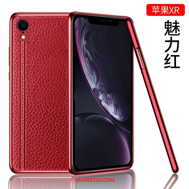 Etui iPhone Xr Prawdziwa Skóra Modna Marka All Inclusive, Obudowa iPhone Xr Nowy Ochraniacz Anti-fall Braun