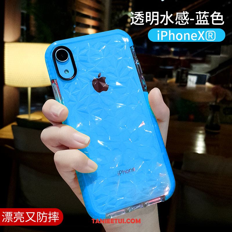 Etui iPhone Xr Silikonowe Cienkie Czerwony Netto, Pokrowce iPhone Xr Modna Marka Telefon Komórkowy Anti-fall