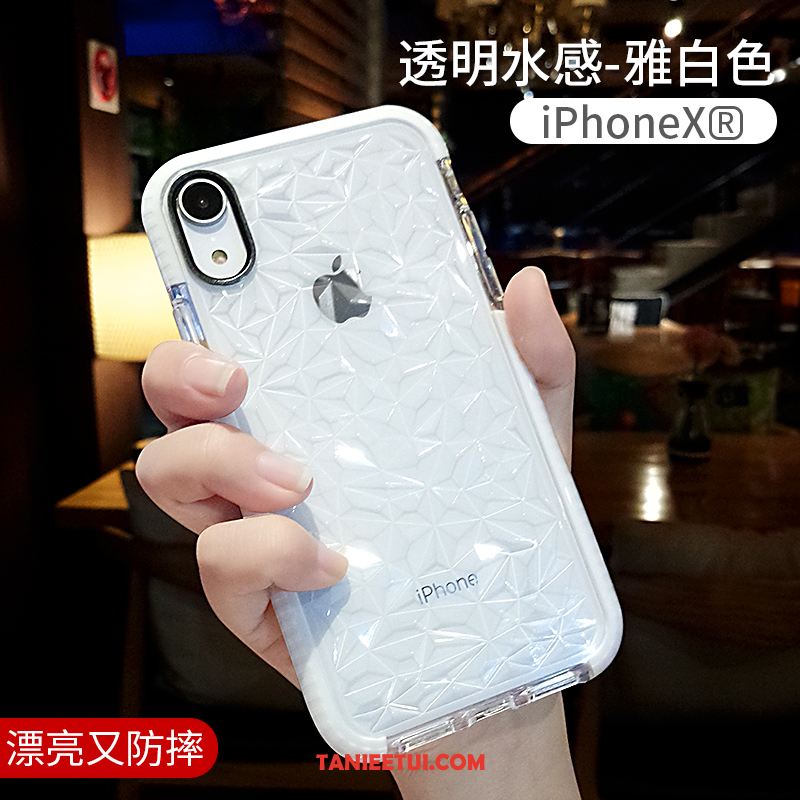 Etui iPhone Xr Silikonowe Cienkie Czerwony Netto, Pokrowce iPhone Xr Modna Marka Telefon Komórkowy Anti-fall