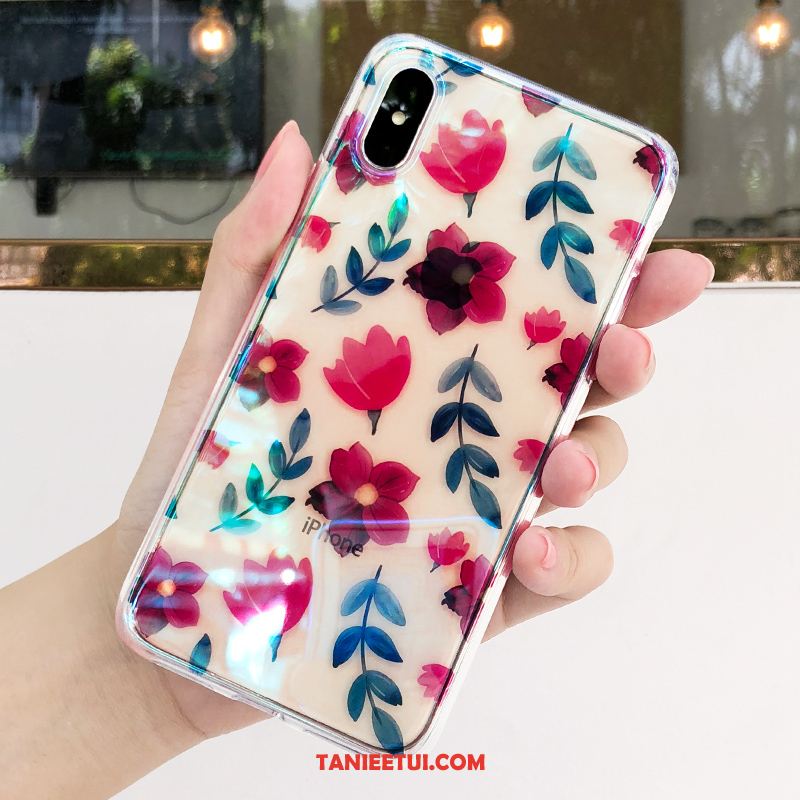 Etui iPhone Xs Czerwony Czerwony Netto Ochraniacz, Obudowa iPhone Xs Modna Marka Przezroczysty Miękki