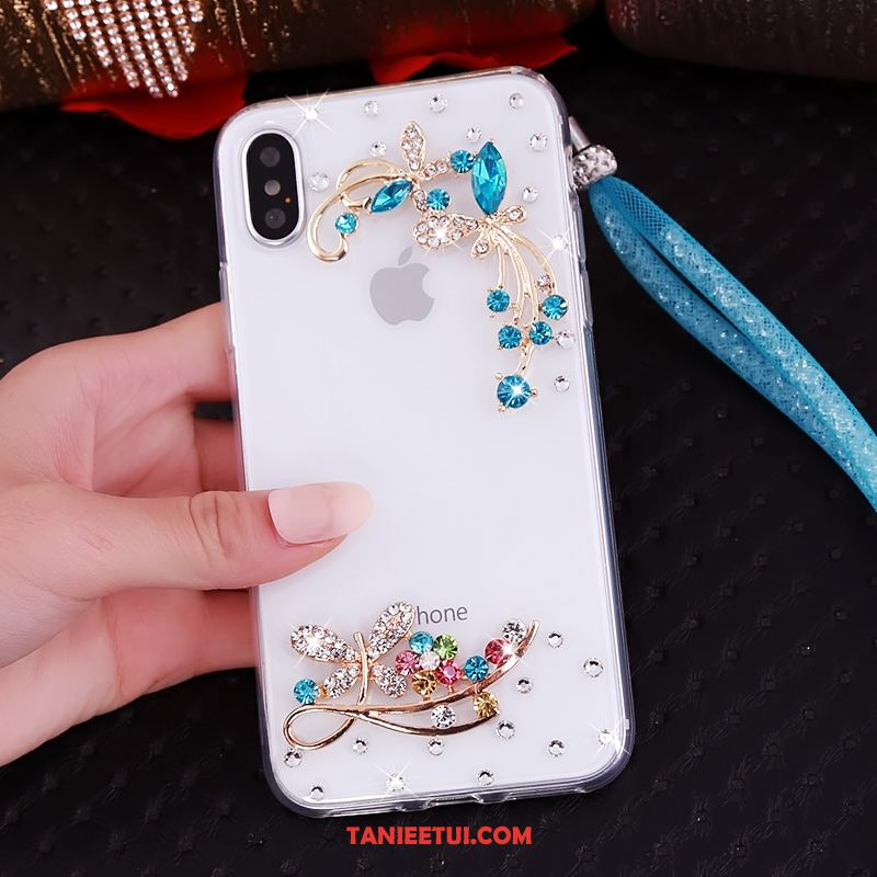 Etui iPhone Xs Czerwony Wisząca Szyja Kreatywne, Pokrowce iPhone Xs Miękki Wspornik Ring