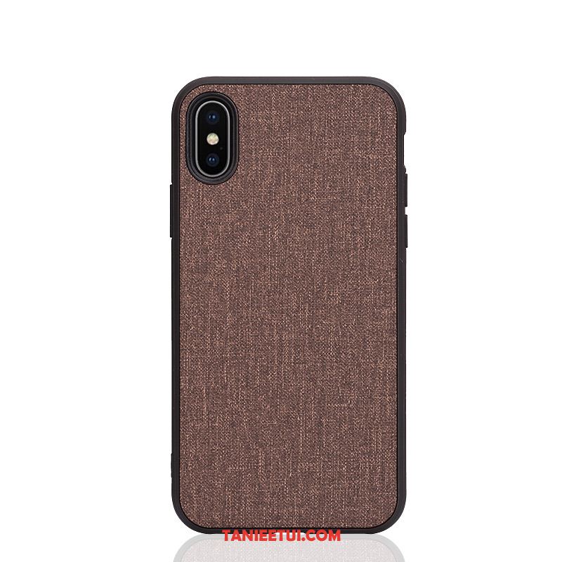 Etui iPhone Xs Max All Inclusive Silikonowe Anti-fall, Obudowa iPhone Xs Max Ochraniacz Telefon Komórkowy Nubuku Braun