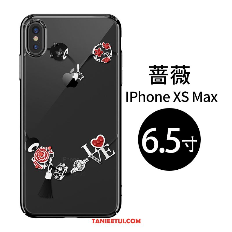 Etui iPhone Xs Max All Inclusive Trudno Kreatywne, Obudowa iPhone Xs Max Rhinestone Wysoki Koniec Przezroczysty