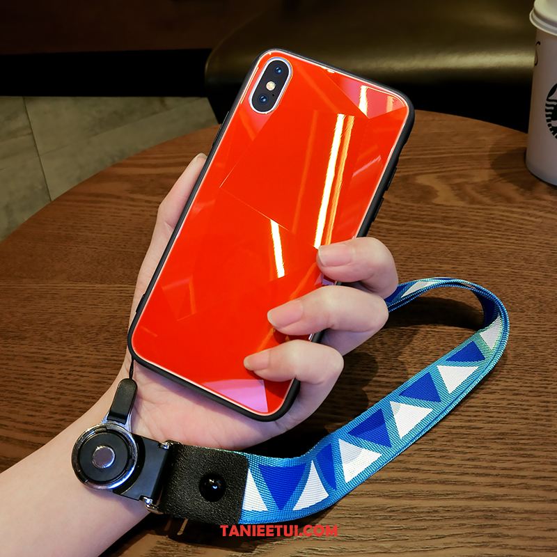 Etui iPhone Xs Max Miękki Czerwony Netto Niebieski, Obudowa iPhone Xs Max Anti-fall Kreatywne Modna Marka