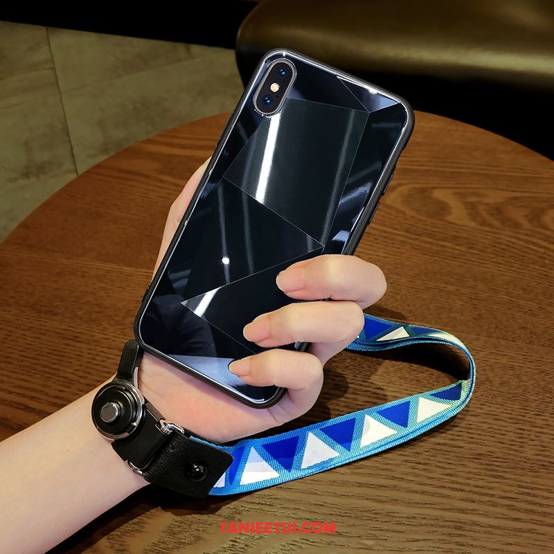 Etui iPhone Xs Max Miękki Czerwony Netto Niebieski, Obudowa iPhone Xs Max Anti-fall Kreatywne Modna Marka