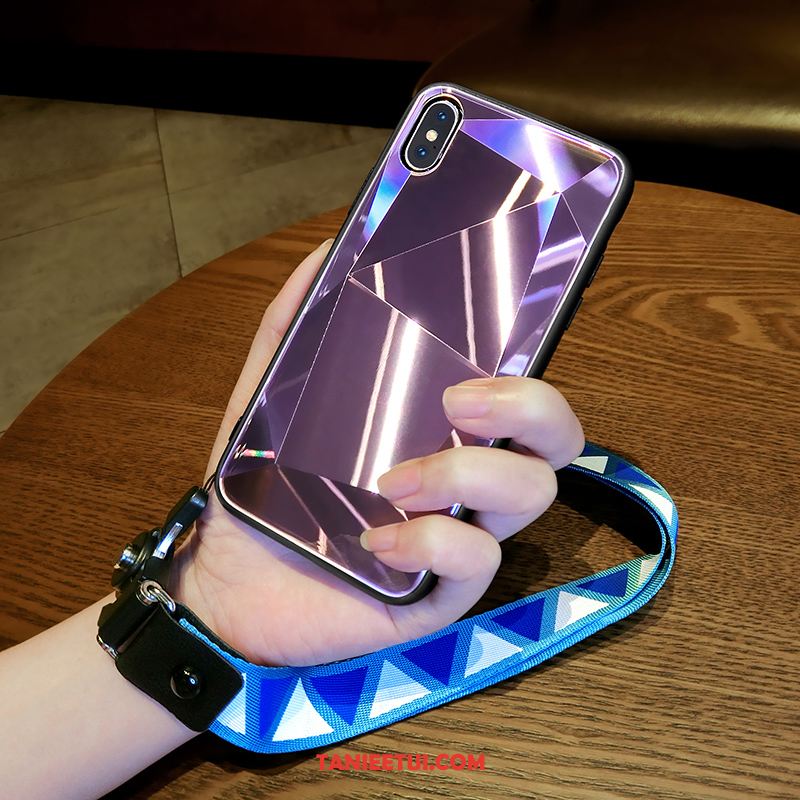 Etui iPhone Xs Max Miękki Czerwony Netto Niebieski, Obudowa iPhone Xs Max Anti-fall Kreatywne Modna Marka