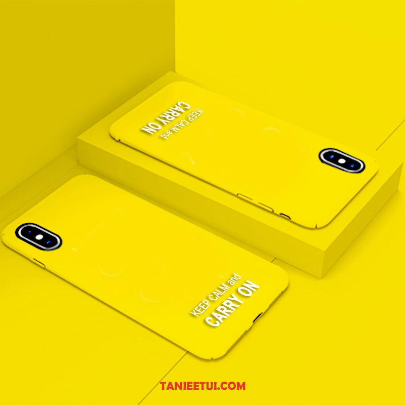 Etui iPhone Xs Max Osobowość Sztuka Eleganckie, Futerał iPhone Xs Max Telefon Komórkowy Żółty Nubuku