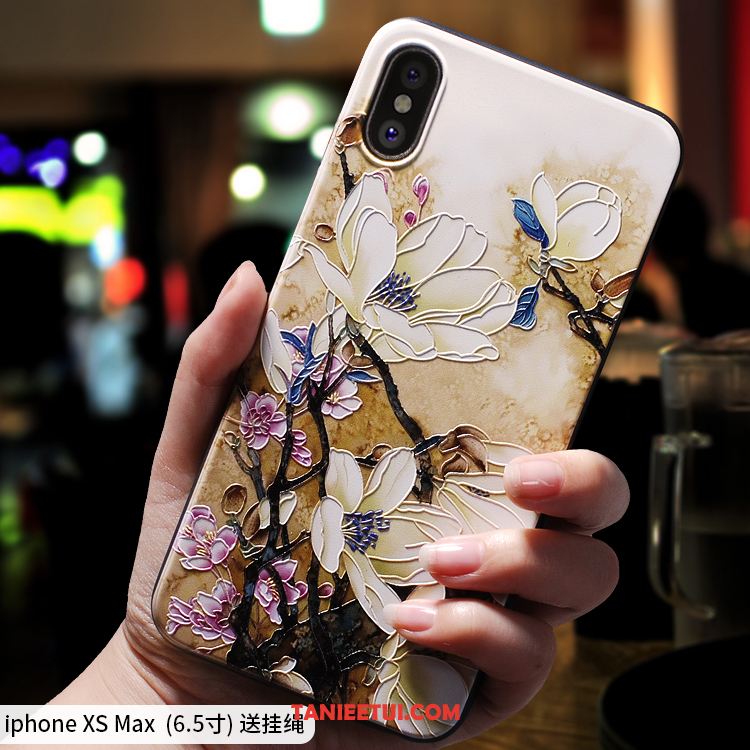 Etui iPhone Xs Max Telefon Komórkowy Anti-fall Nubuku, Pokrowce iPhone Xs Max Miękki Ochraniacz Cienkie Beige