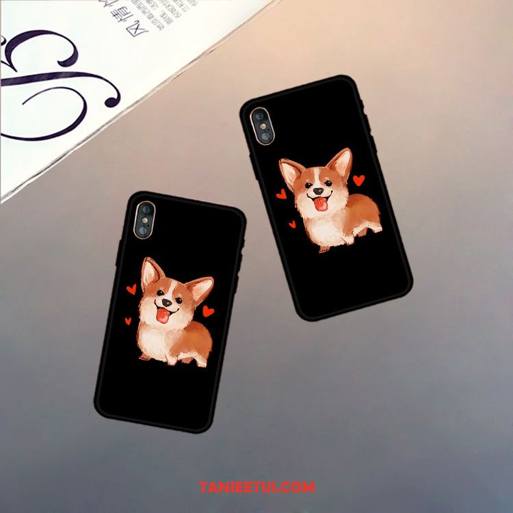 Etui iPhone Xs Max Telefon Komórkowy Psy Zakochani, Obudowa iPhone Xs Max Silikonowe Piękny Czarny