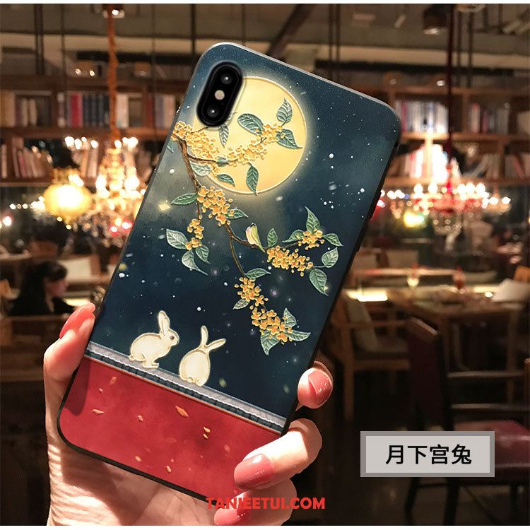 Etui iPhone Xs Max Zielony Pałac Wiatr, Futerał iPhone Xs Max Chiński Styl Sakura Telefon Komórkowy