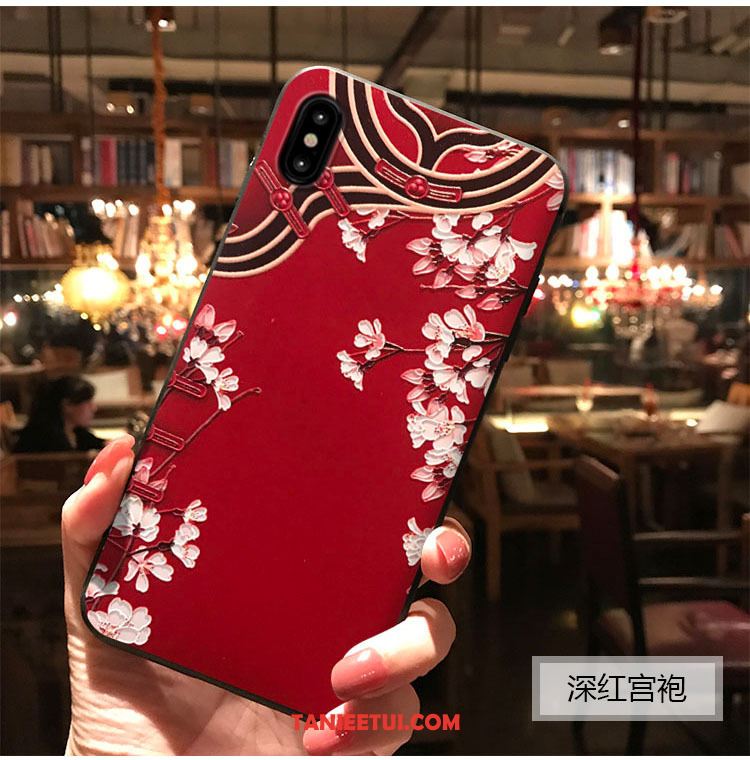 Etui iPhone Xs Max Zielony Pałac Wiatr, Futerał iPhone Xs Max Chiński Styl Sakura Telefon Komórkowy