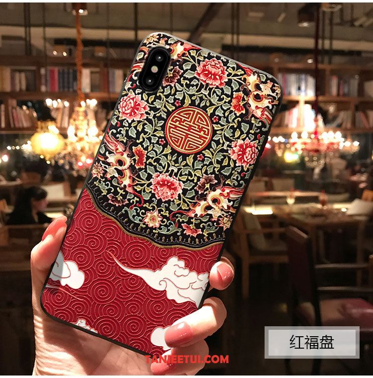 Etui iPhone Xs Max Zielony Pałac Wiatr, Futerał iPhone Xs Max Chiński Styl Sakura Telefon Komórkowy