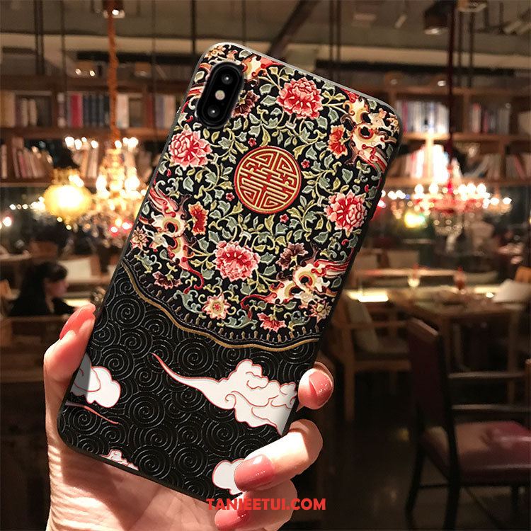 Etui iPhone Xs Max Zielony Pałac Wiatr, Futerał iPhone Xs Max Chiński Styl Sakura Telefon Komórkowy