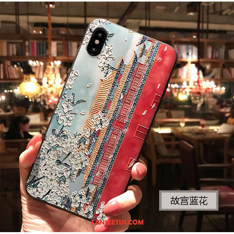 Etui iPhone Xs Max Zielony Pałac Wiatr, Futerał iPhone Xs Max Chiński Styl Sakura Telefon Komórkowy