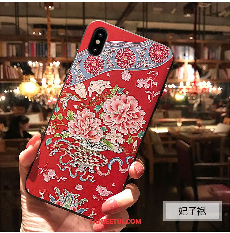 Etui iPhone Xs Max Zielony Pałac Wiatr, Futerał iPhone Xs Max Chiński Styl Sakura Telefon Komórkowy