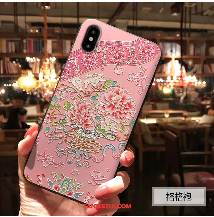 Etui iPhone Xs Max Zielony Pałac Wiatr, Futerał iPhone Xs Max Chiński Styl Sakura Telefon Komórkowy