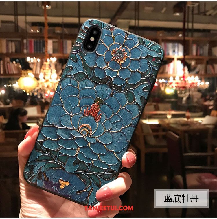 Etui iPhone Xs Max Zielony Pałac Wiatr, Futerał iPhone Xs Max Chiński Styl Sakura Telefon Komórkowy