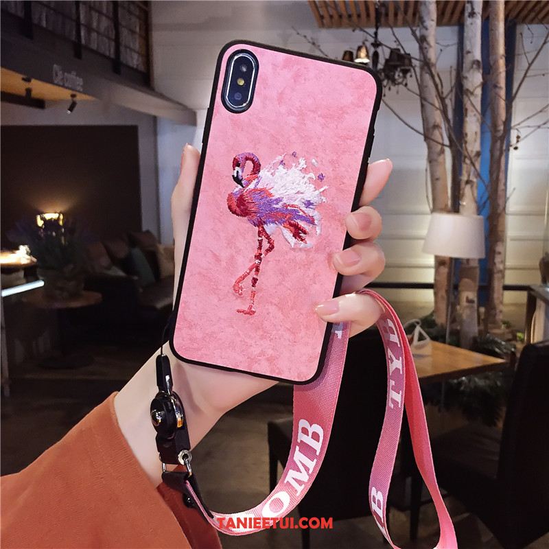 Etui iPhone Xs Szary Wiszące Ozdoby Wysoki Koniec, Pokrowce iPhone Xs Modna Marka All Inclusive Z Haftem