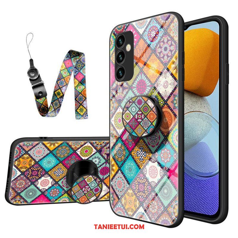 Futerały do Samsung Galaxy M23 5G Patchworkowy Uchwyt Magnetyczny