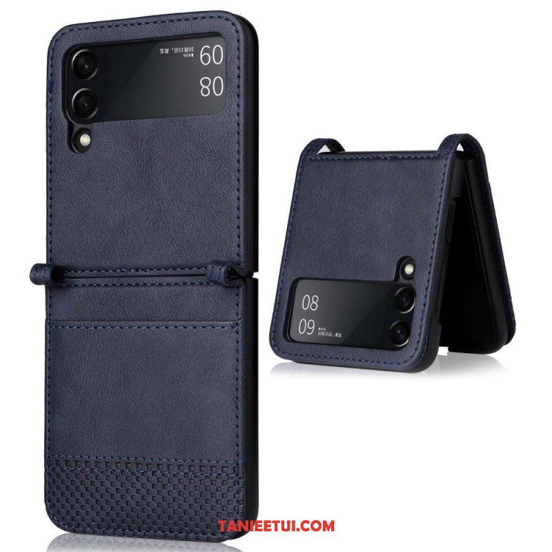 Futerały do Samsung Galaxy Z Flip 4 Etui Folio Etui Na Karty W Stylu Vintage Ze Skóry