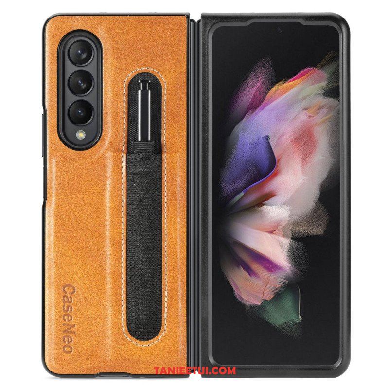 Futerały do Samsung Galaxy Z Fold 3 5G Stylowy Skórzany Uchwyt Na Rysik Caseneo